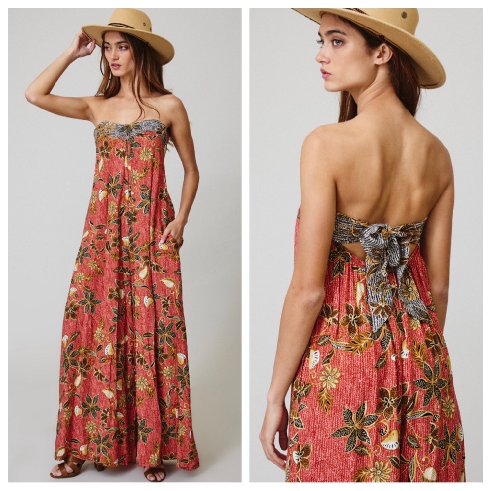 ✨LAST ONE✨Boho chic Floral print tube jumpsuit - Picture 2 of 4